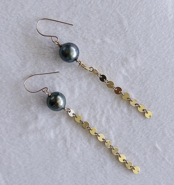 Satellite Tahitian Pearl Earrings