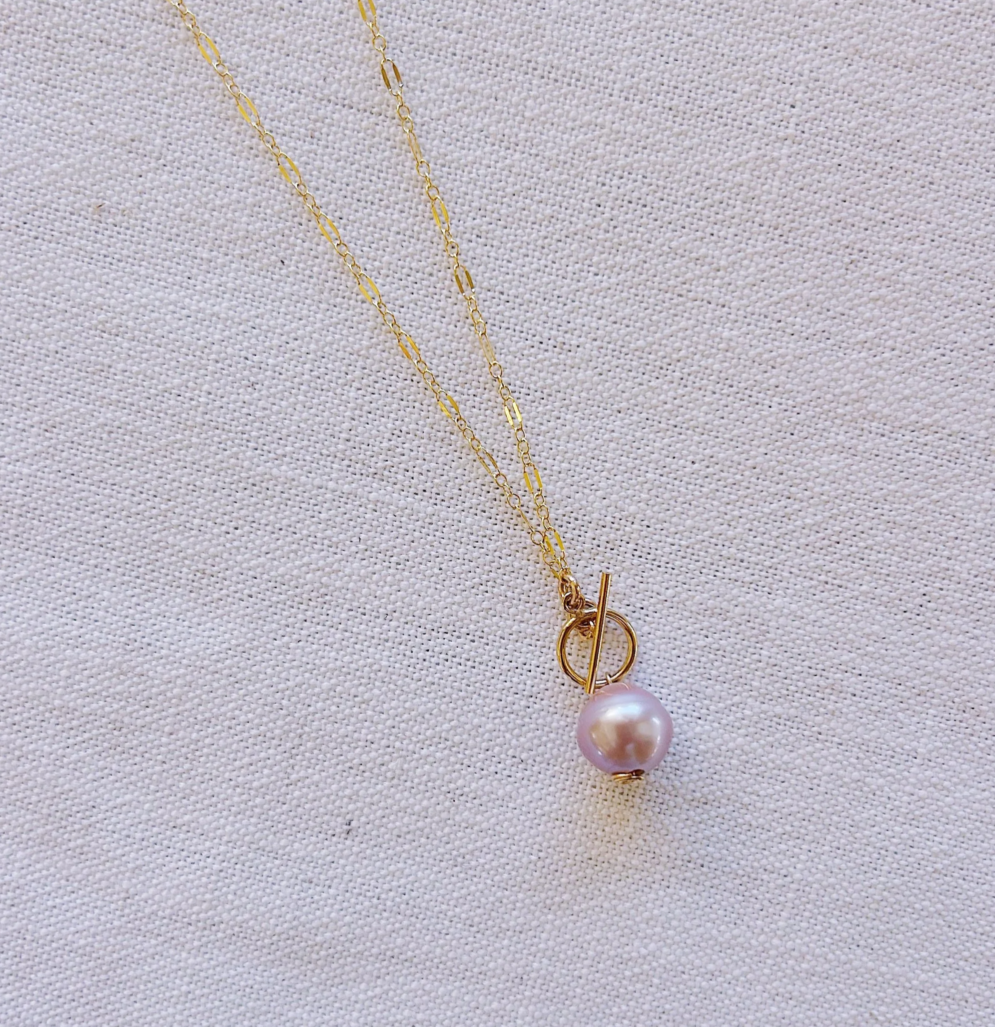 Edison Freshwater Pearl & Toggle Necklace