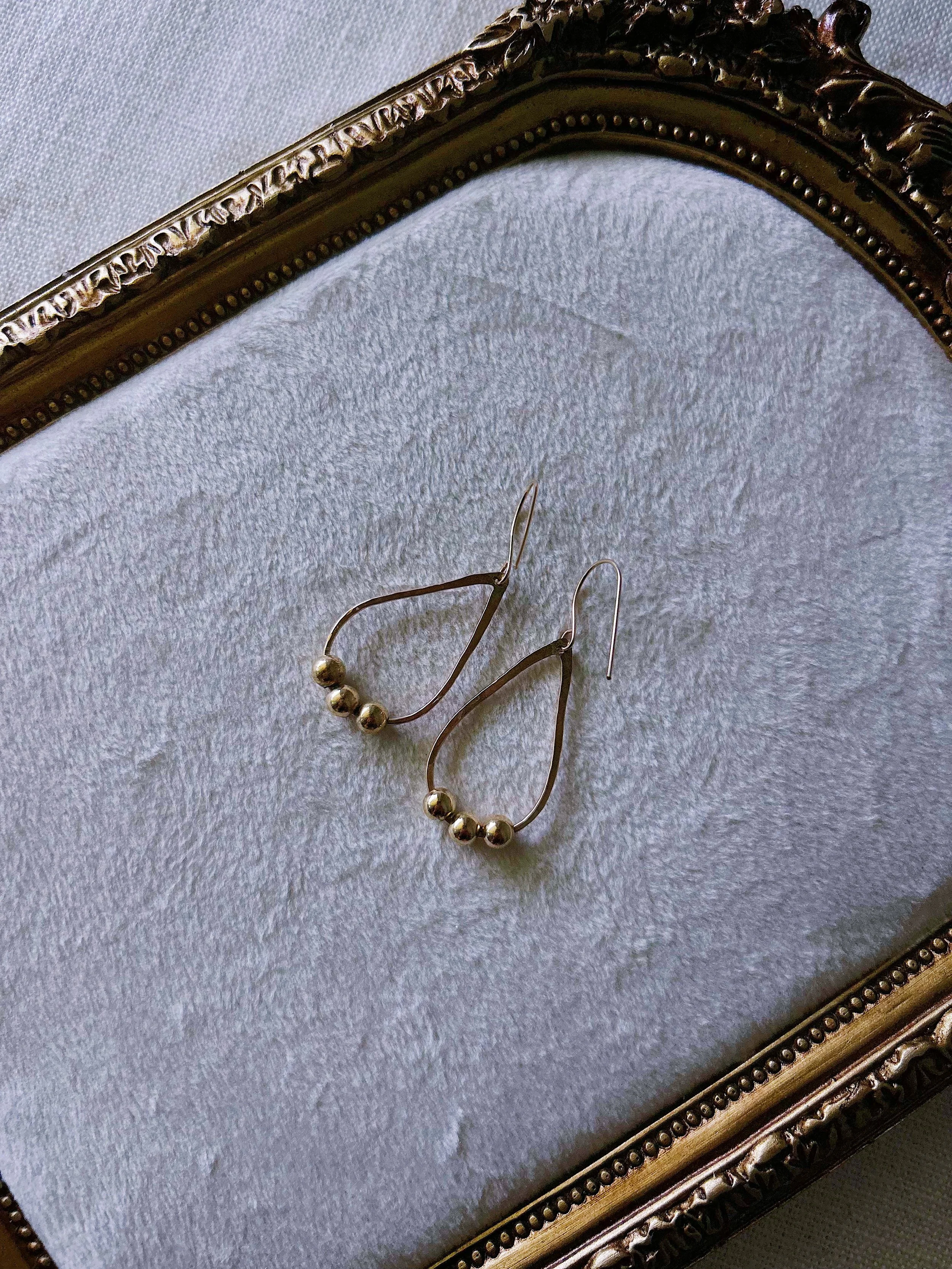 Small Beaded Teardrops