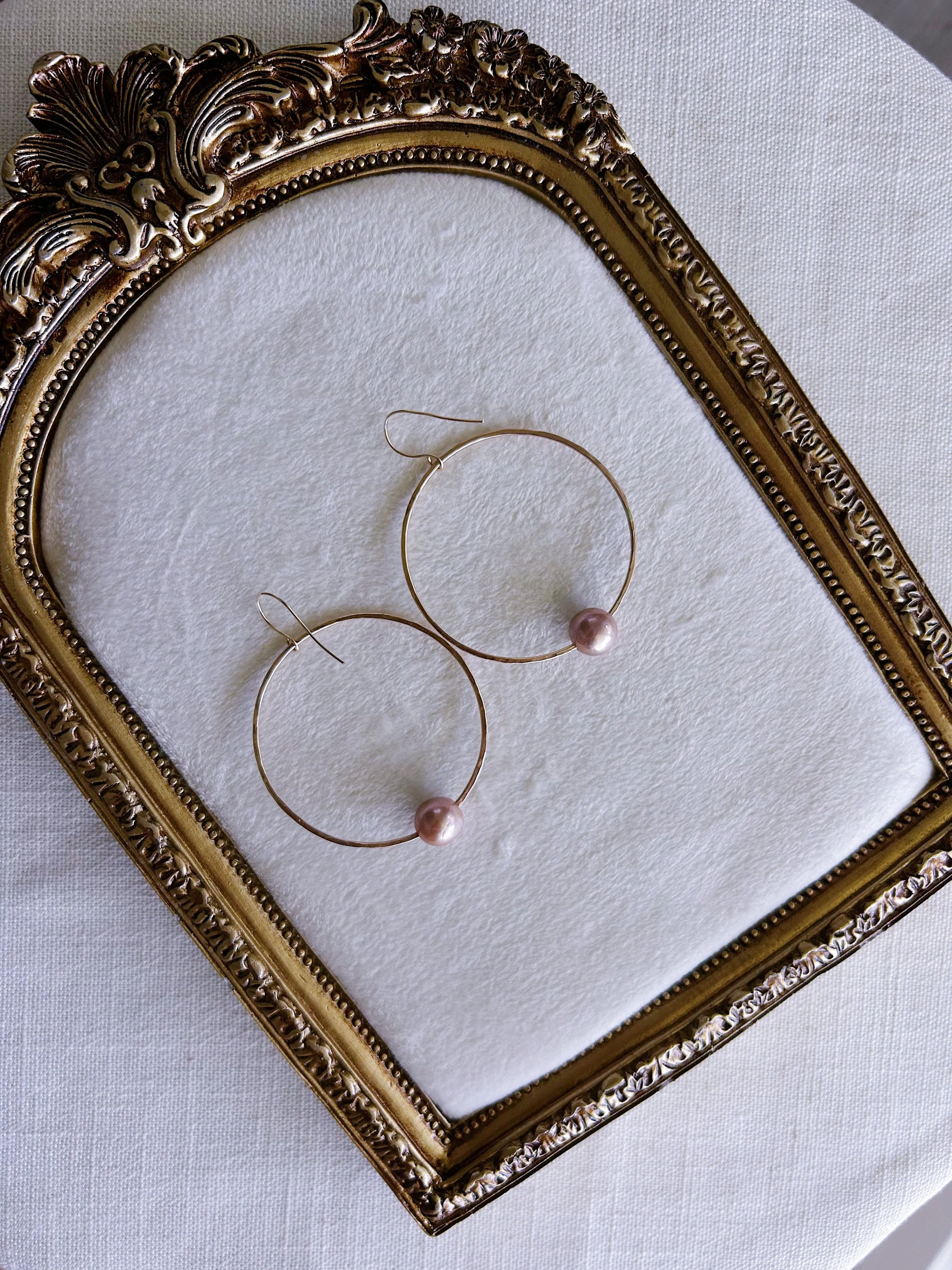 Edison Freshwater Pearl Hoops