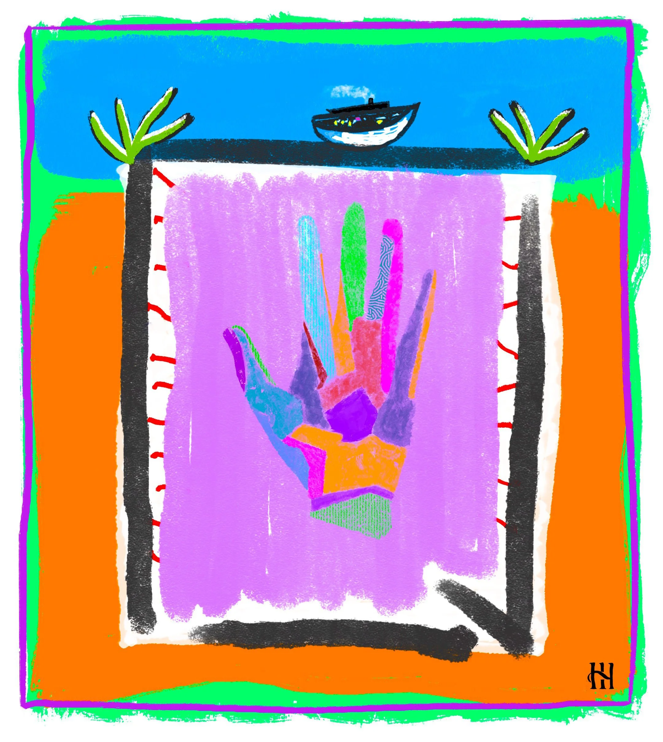 The Reach for Innocence
Giclée on canvas, 2025
© Hank Hehmsoth