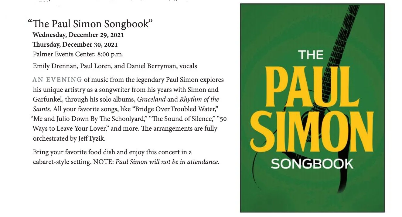 Hank Hehmsoth performing as keyboard soloist with the Austin Symphony Orchestra in The Paul Simon Songbook concert