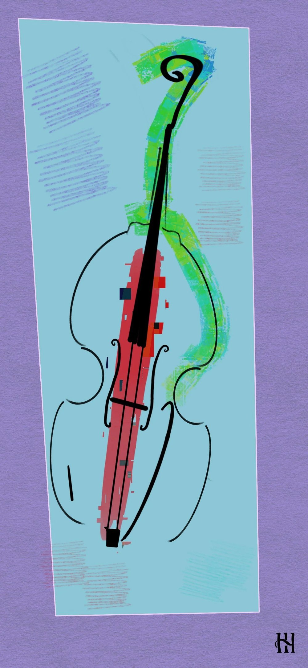 Bass for Utah, an abstract artwork by Hank Hehmsoth