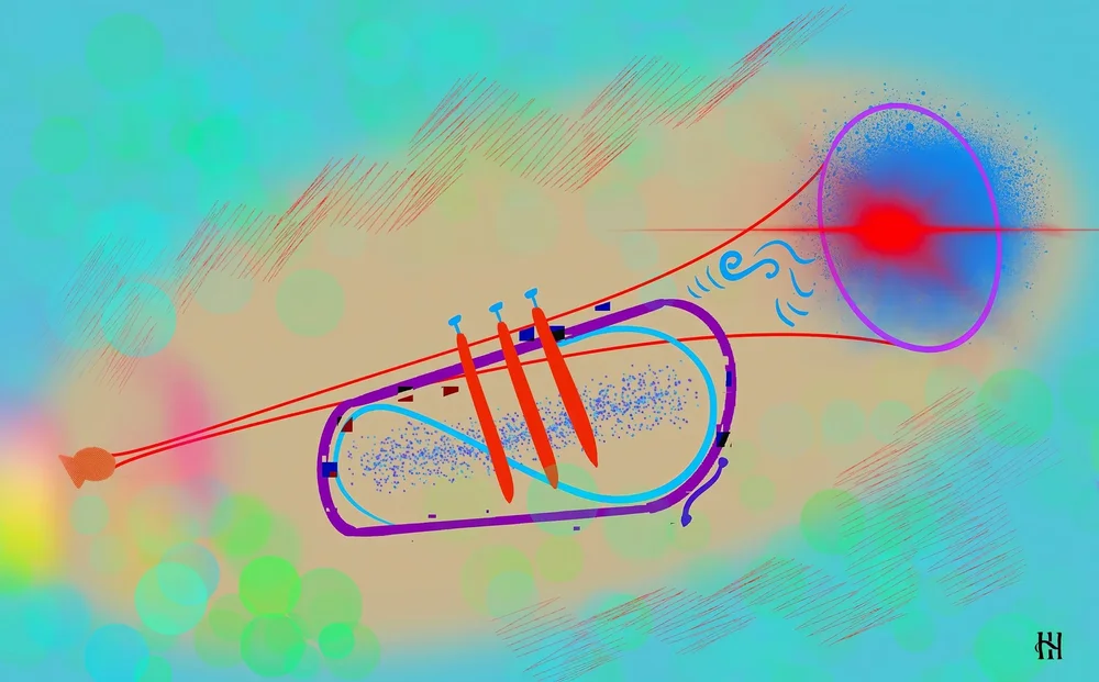 Flugelhorn, an abstract jazz artwork by Hank Hehmsoth