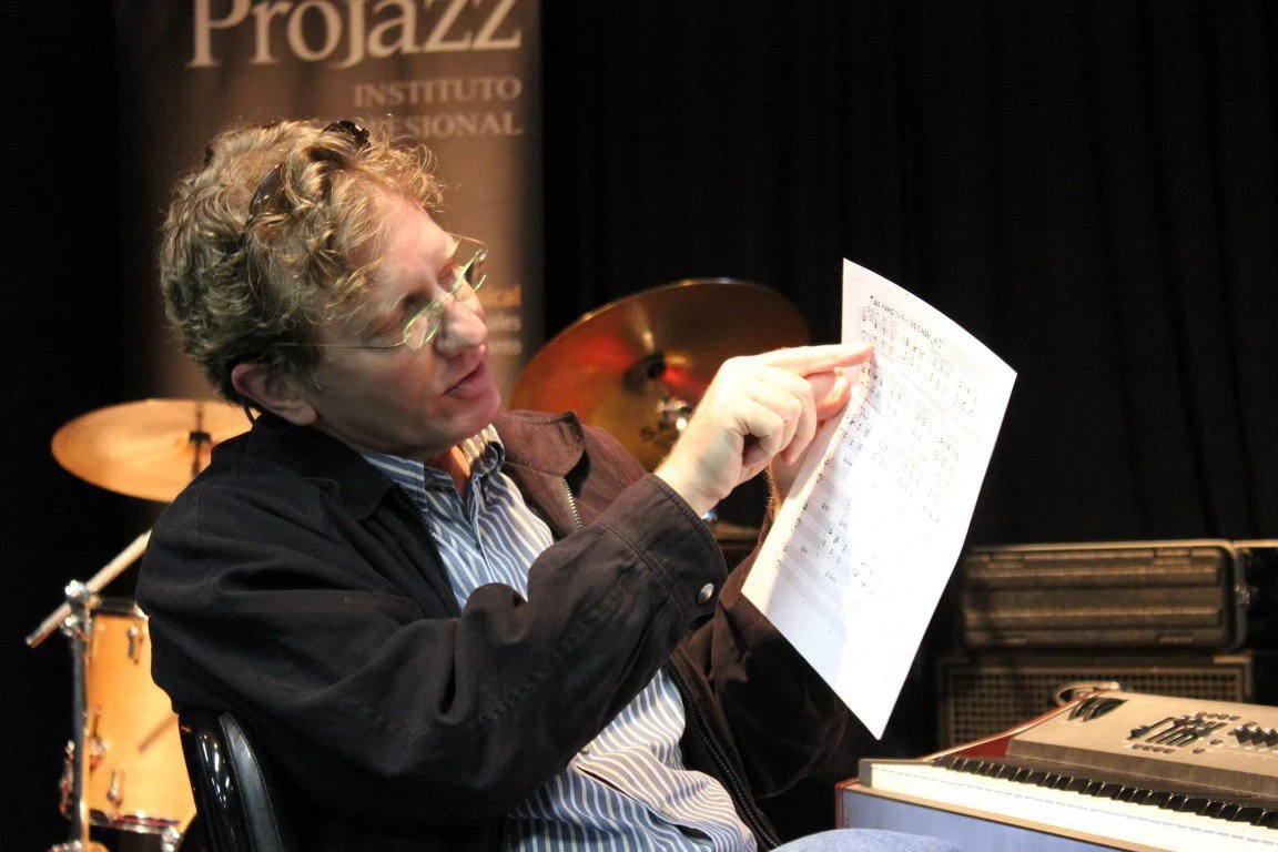 Jazz pianist and educator Hank Hehmsoth teaching at ProJazz Instituto Profesional in Santiago, Chile.