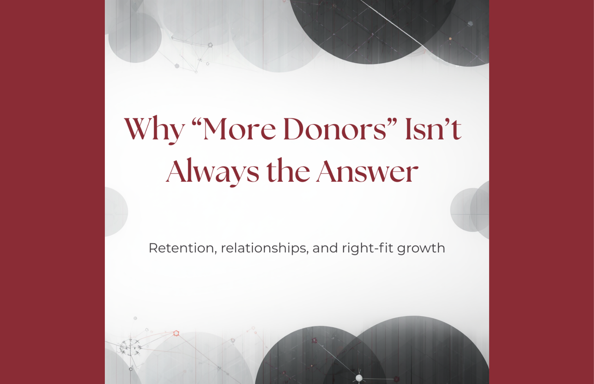 Why “More Donors” Isn’t Always the Answer