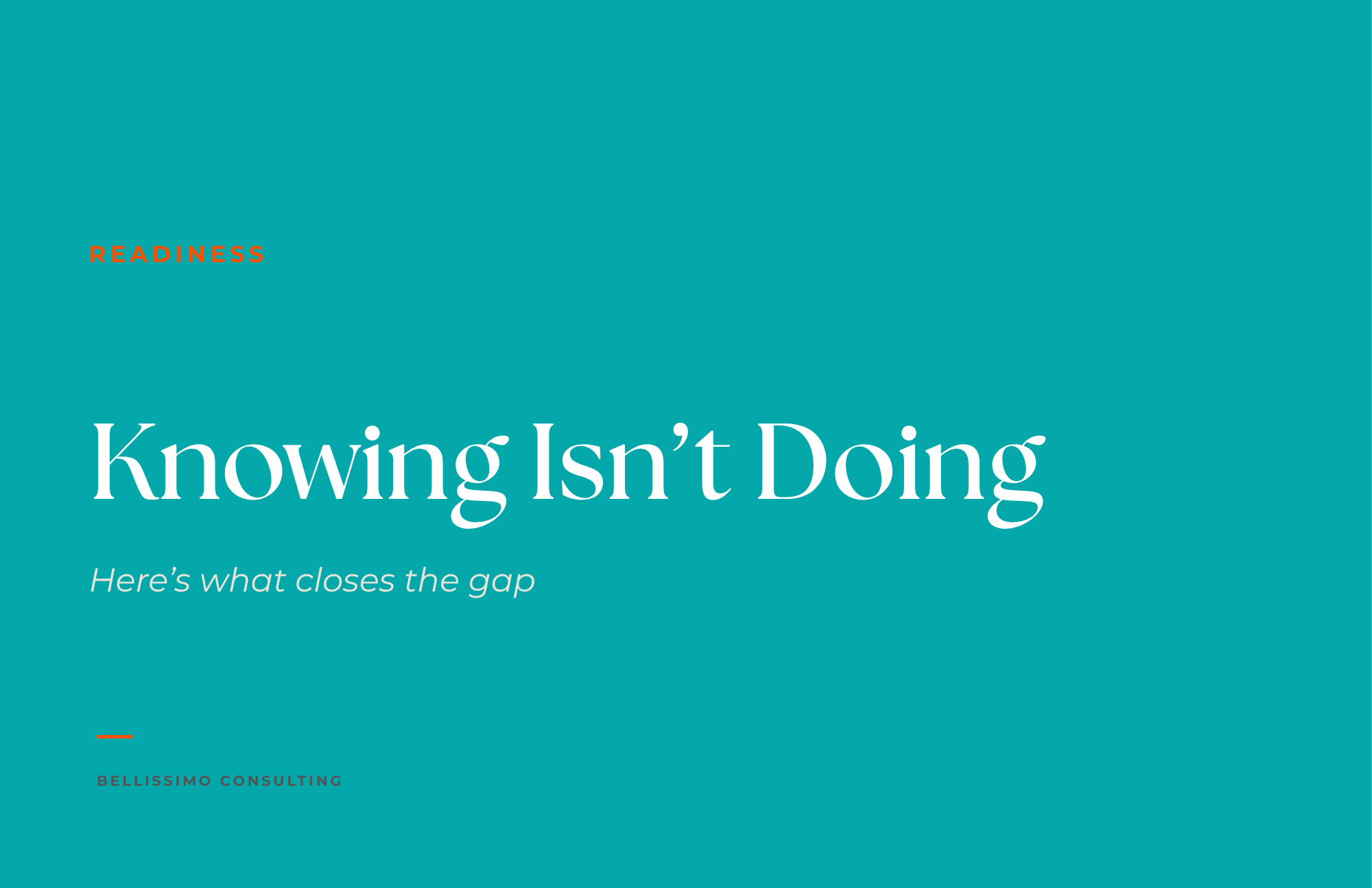 Knowing Isn’t Doing