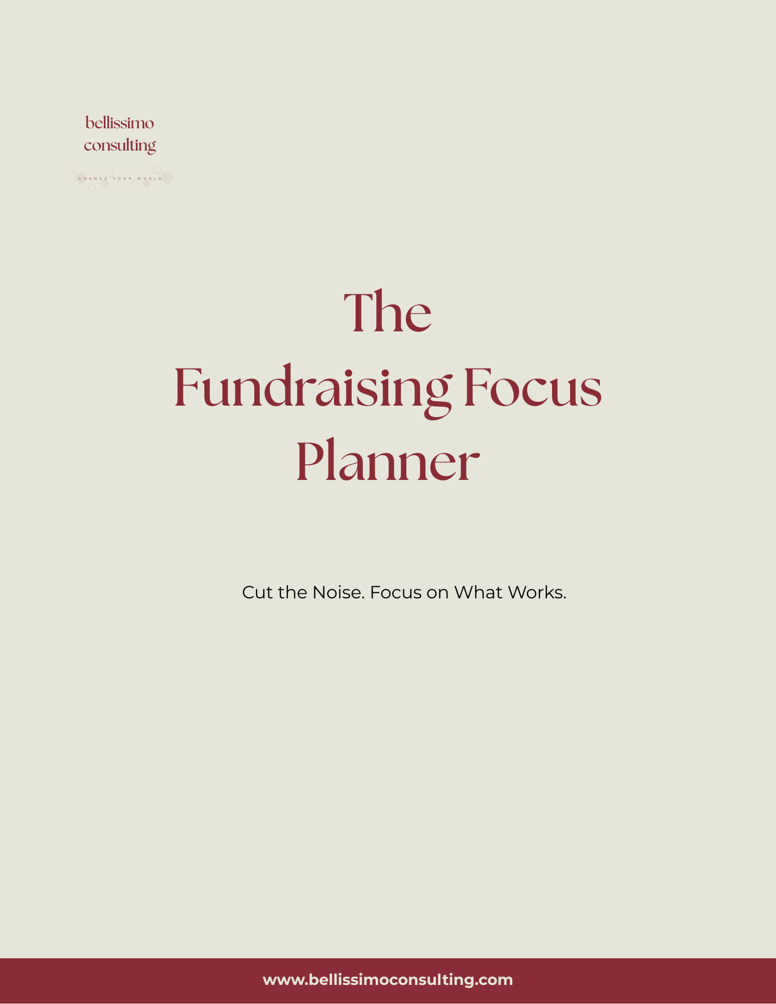 cover page from the fundraising focus planner