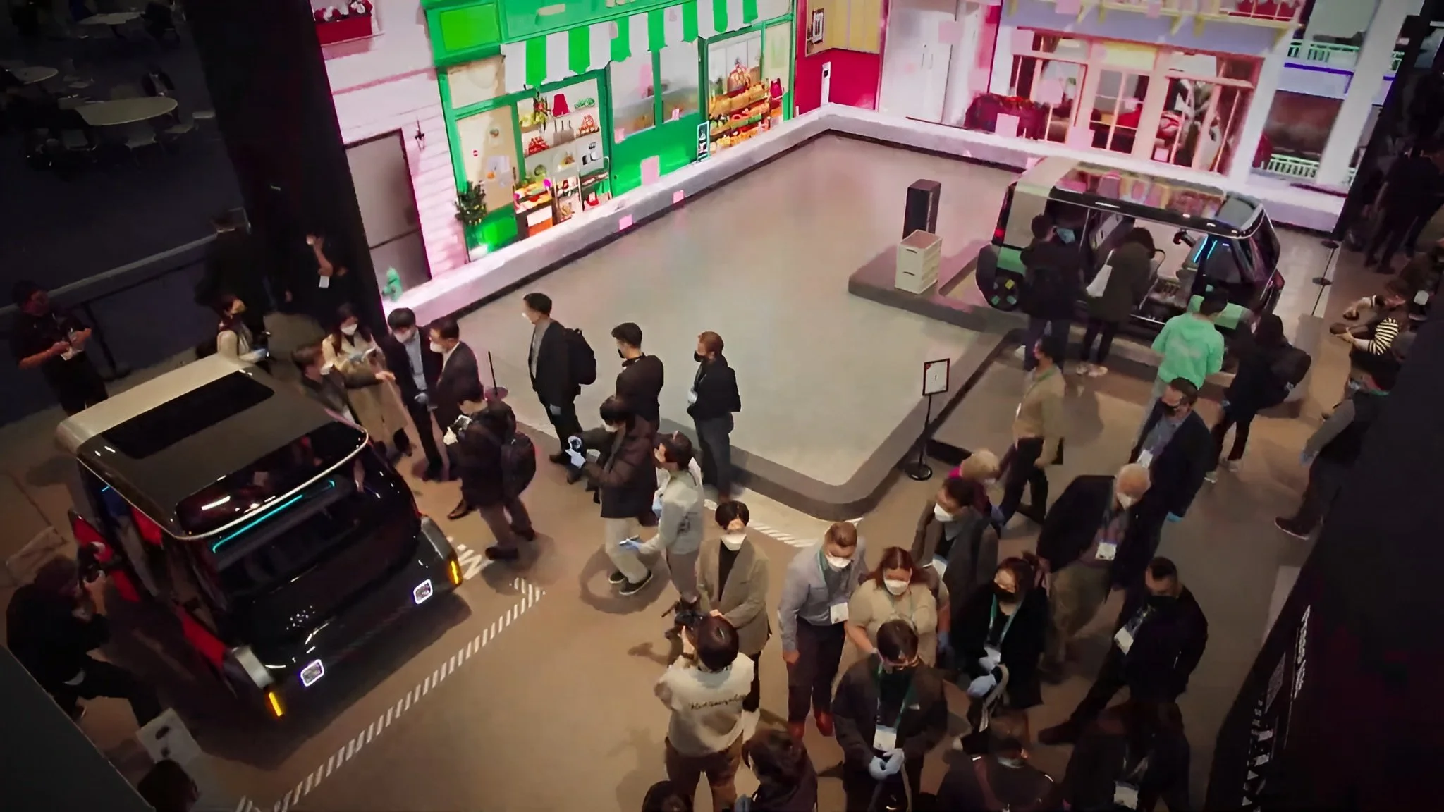 An indoor SDC event, built and designed by MEGA Exhibit, showcasing Samsung technology.