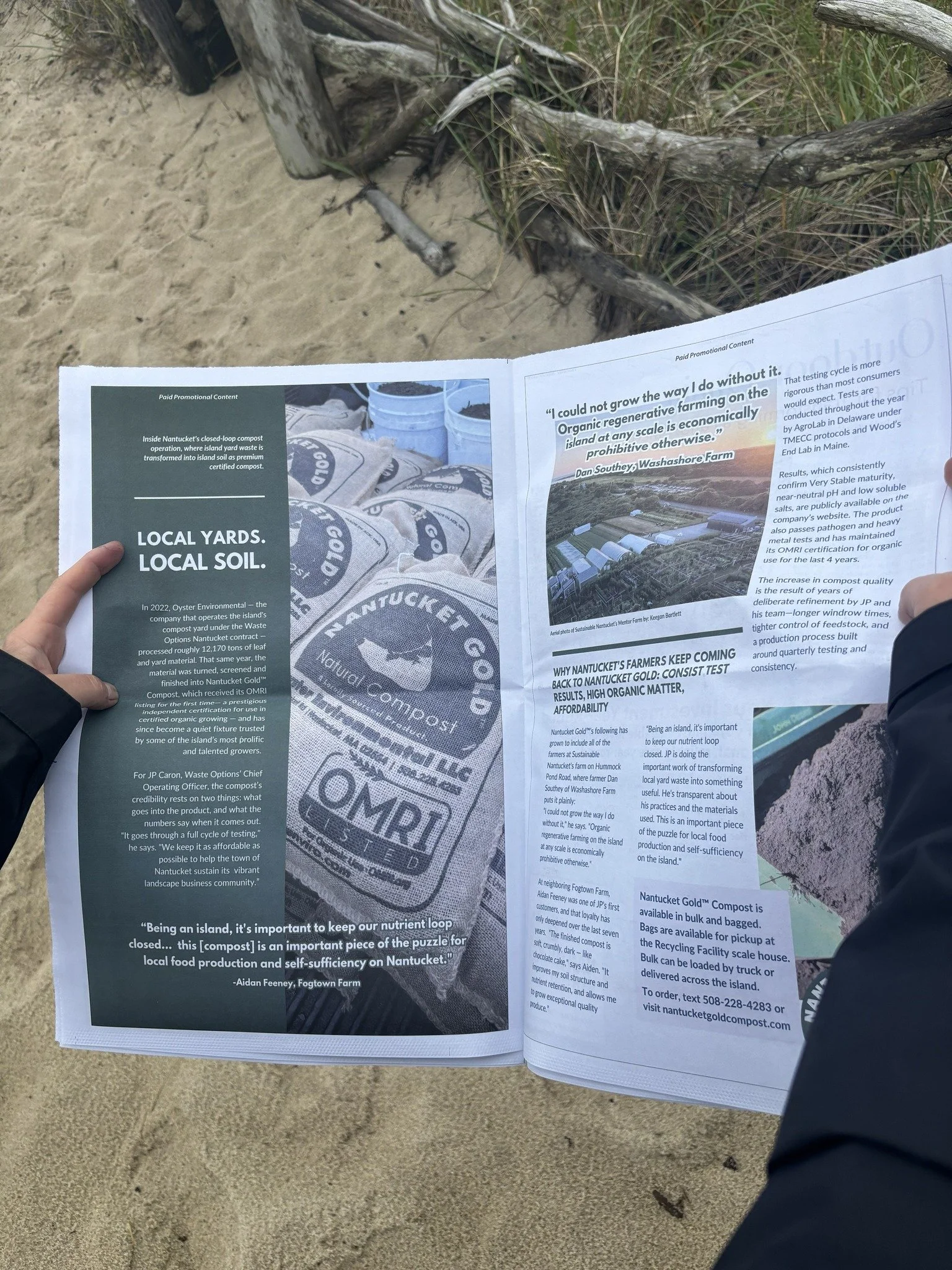 Catch our feature in @inquirerandmirror #Beachhouse publication this week! @fogtownfarm and@washashorefarm  shared what our compost does for their soil and why they couldn't farm the way they do without it.

free copies in this week's paper and aroun