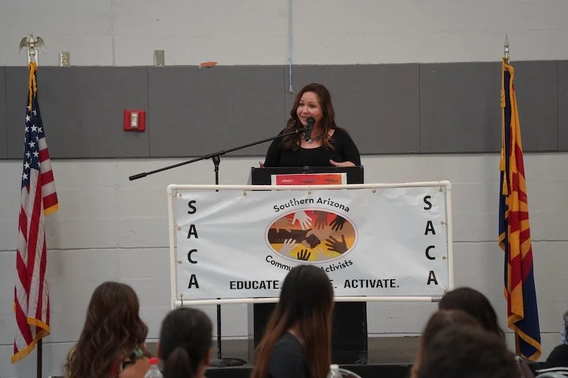 Adelita Grijalva addresses the audience.