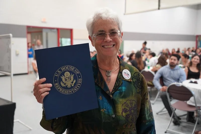 Carolyn Shaffer with Awards.