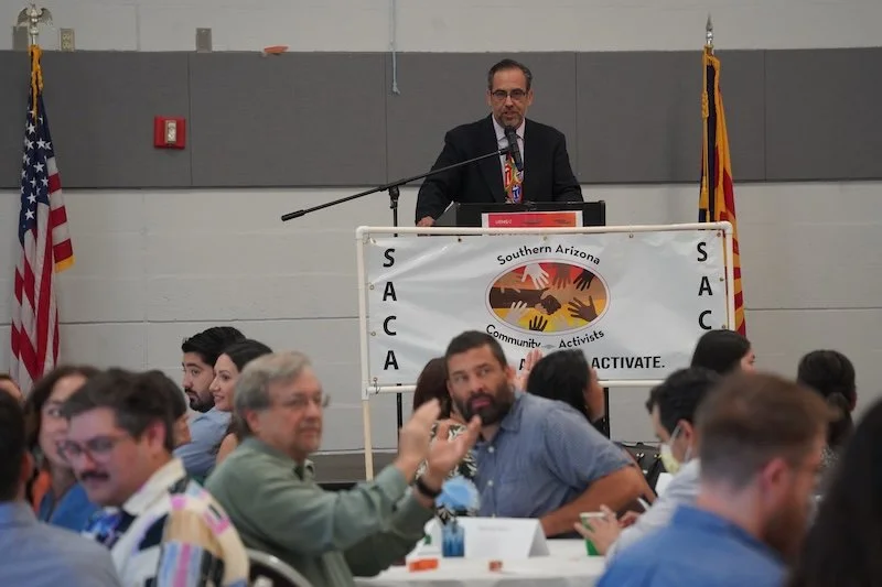 Kevin Dahl Ward 3 group with Vince Rabago, Event Master of Ceremonies