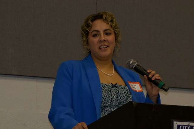 Gabriella Perez,  Policy and Advocacy Coordinator, Community Food Bank of Southern Arizona, introduces Anakarina  Rodriguez