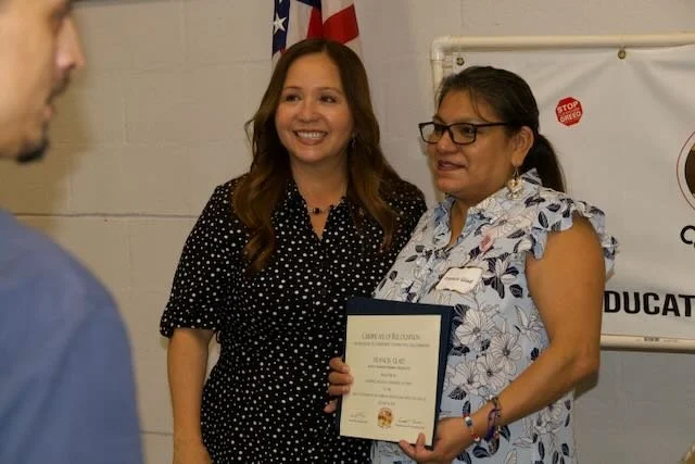 Francis Glad Nogales Community Organizer  receives recognition from Adelita