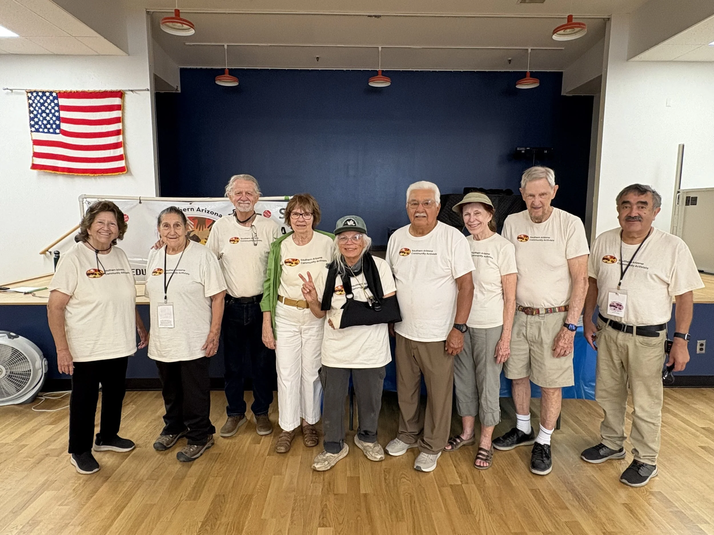 SACA Staff: Eva, Charlene, Russ, Kay D., Cara, Henry, Kay F., Bob, Francisco