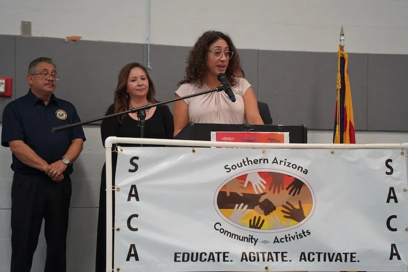 Yara Castro speaking to audience