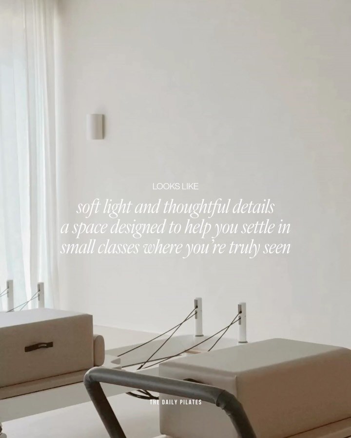 The Daily Pilates, through the senses 🤍

Rooted in the science of movement, our approach to whole-body wellness is intentional by design. From the way we move to the environment we move in, every detail is considered to help you feel more connected 