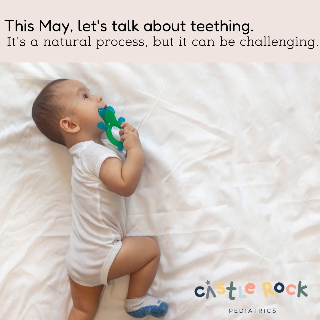 This May, let's talk about a milestone every parent and baby experiences - teething. 

It's a natural process, but it can be challenging. Here's what you need to know:

🦷 Teething Symptoms: Drooling, fussiness, and chewing on solid objects are commo
