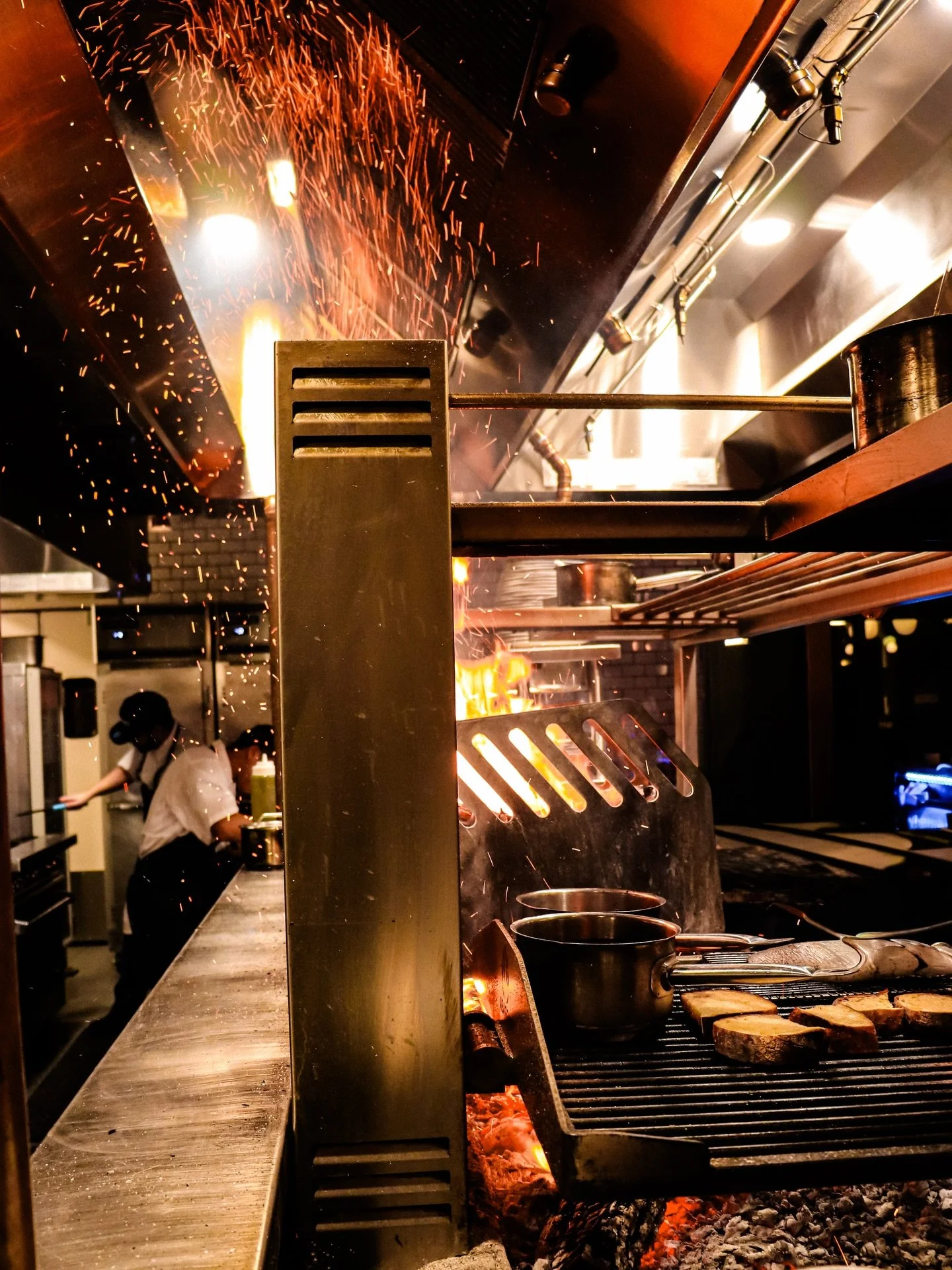 Fire first. Everything else follows.

The Mibrasa runs the show. Wood, smoke, sparks, zero apologies. It&rsquo;s how we get that deep char, that edge, that can&rsquo;t-fake flavor.

Exhibit A: lamb ribs.
Honeyed. Roman-spiced. Sticky, smoky, gone too