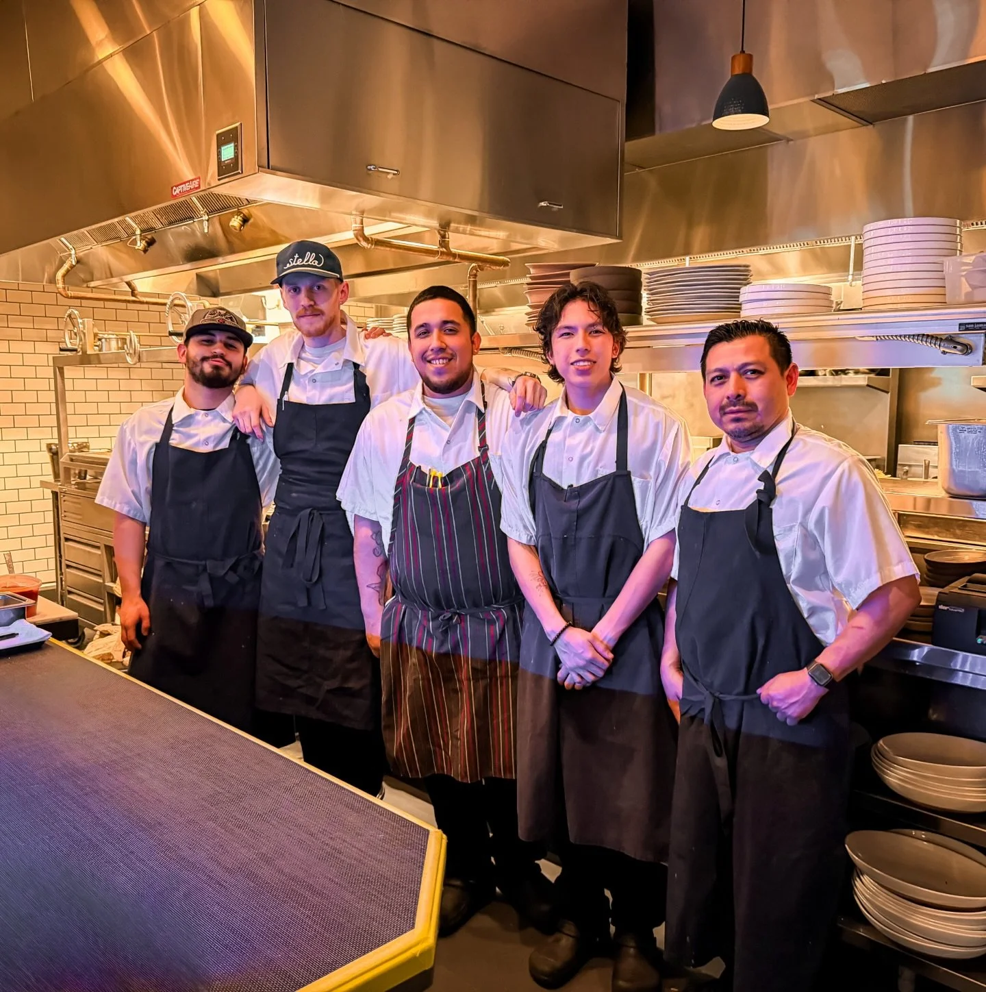 All hands. Aprons on. Game faces ready.

The Stella kitchen team&hellip;assembled, focused, and ready for service. #happysaturday☀️