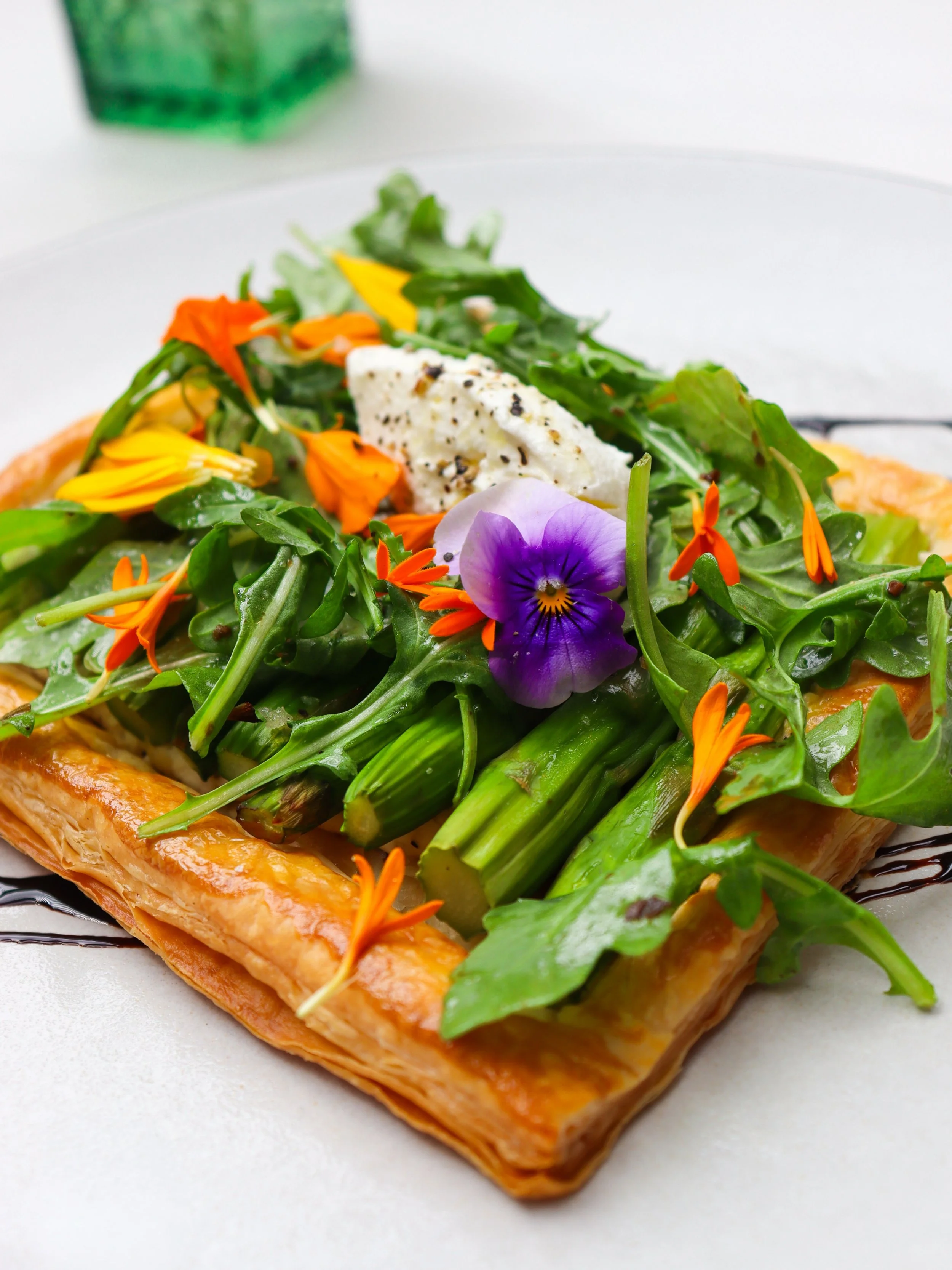 Tomorrow&rsquo;s brunch dilemma: sweet or savory?

🥐 Asparagus Crostata
Flaky pastry, roasted asparagus, spring greens, ch&egrave;vre, edible flowers, and a balsamic drizzle that ties it all together.

☕ Tiramisu French Toast
Thick-cut brioche, masc