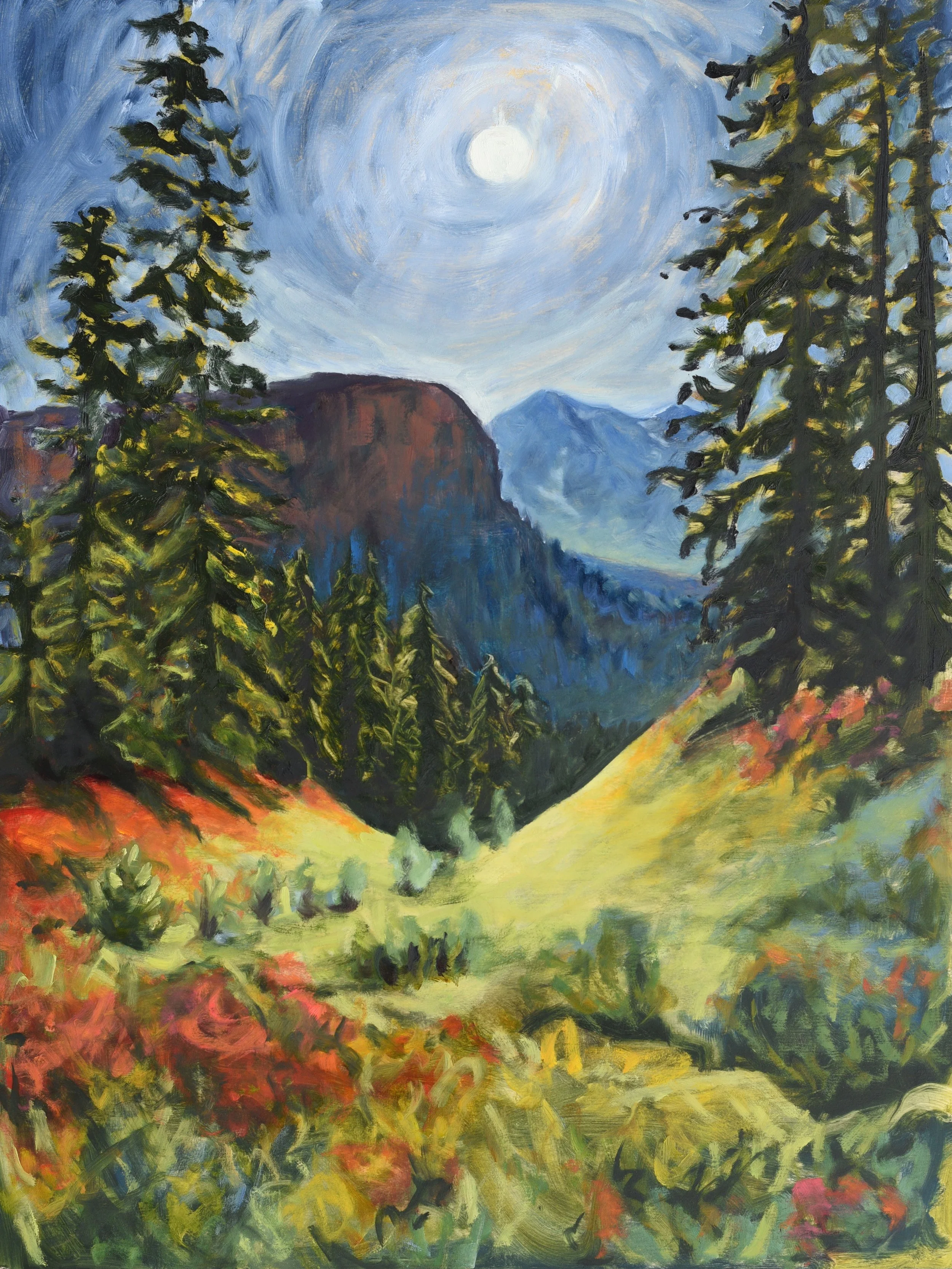 Beyond, 2026, oil on wood, 40" x 30"