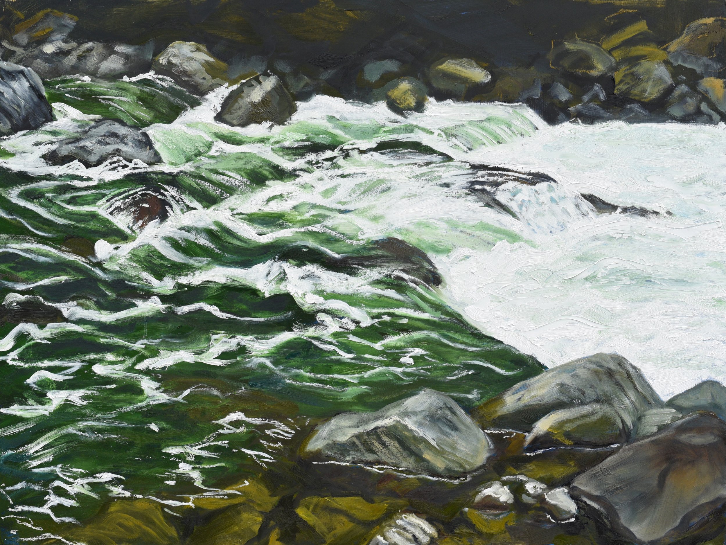 Flow, 2026, oil on wood, 30" x 36"