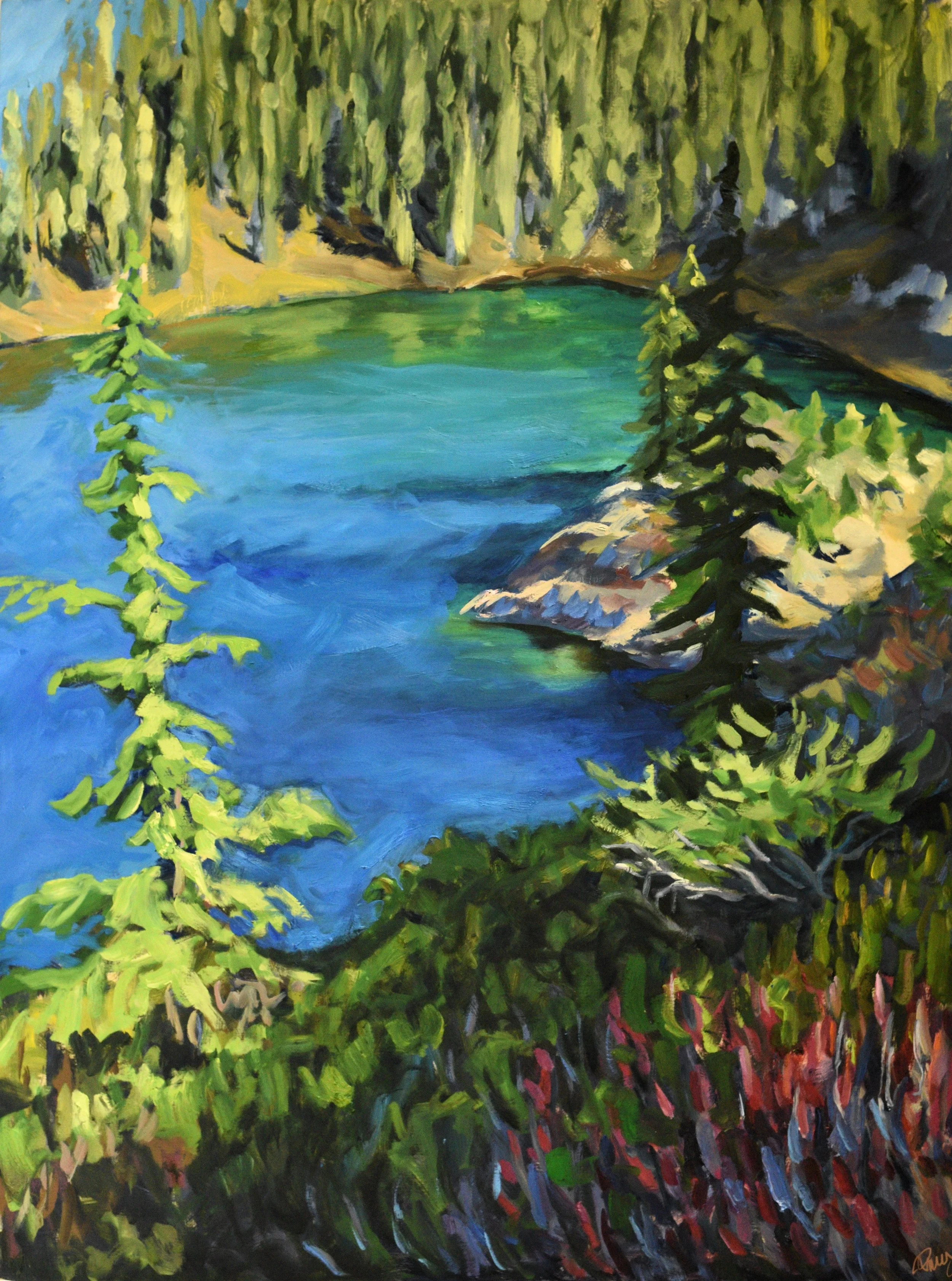 Mountain air, 2025, oil on wood, 40" x 30"