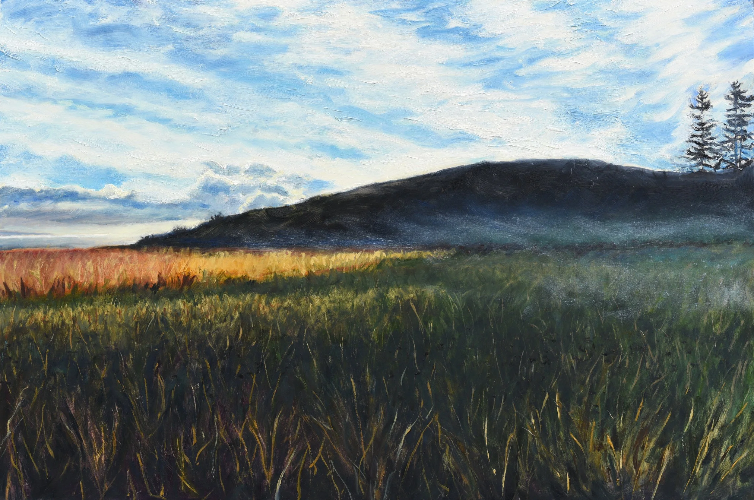 Ebey's Landing, 2026, oil on wood, 