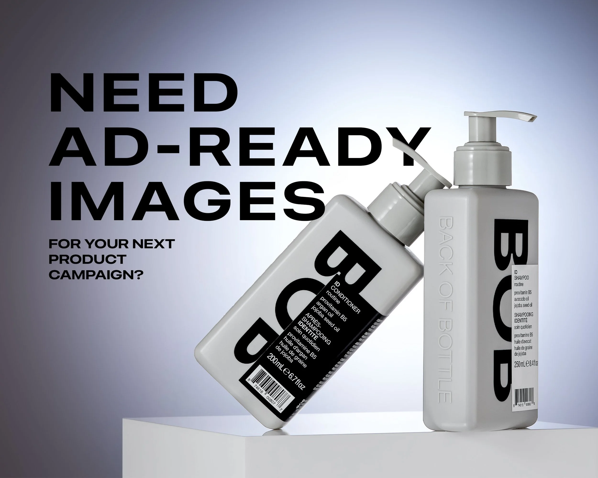 Commercial Product Photography | E-Commerce | High-End Advertising | Ad-Ready | BOB