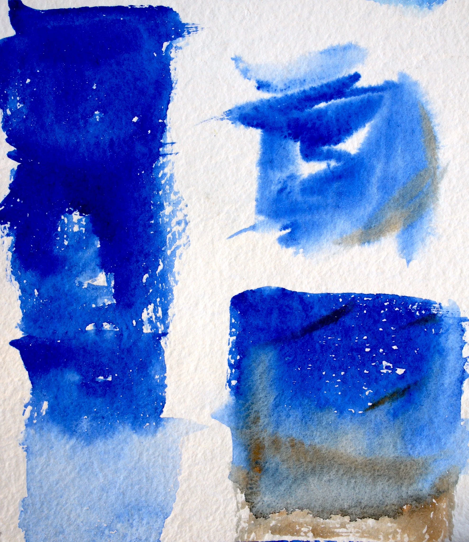 TEST HANDMADE PAINT ON GELATIN, WATERCOLOR ON AQUARI