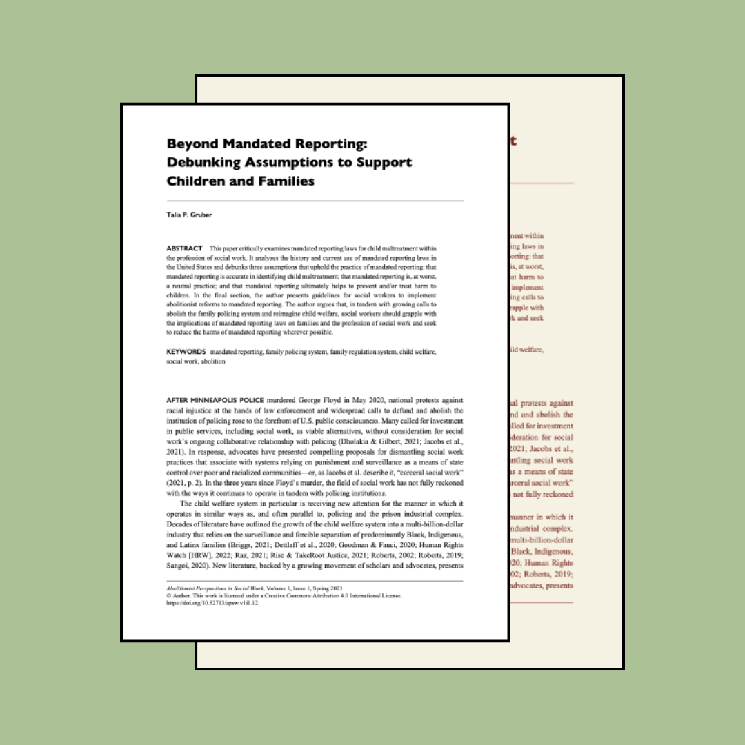 Beyond Mandated Reporting — Movement for Family Power