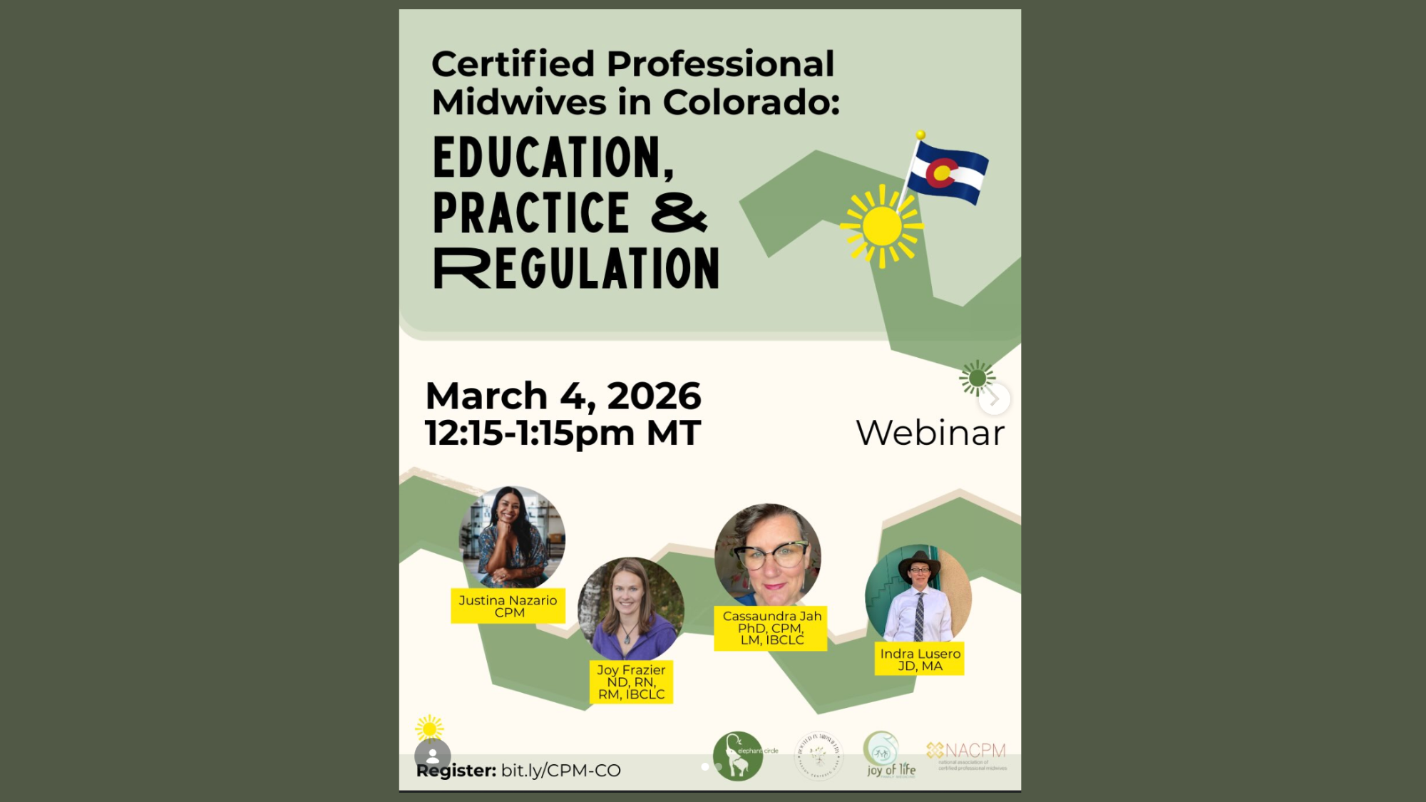 Certified Professional Midwives in Colorado: Education, Practice, and Regulation