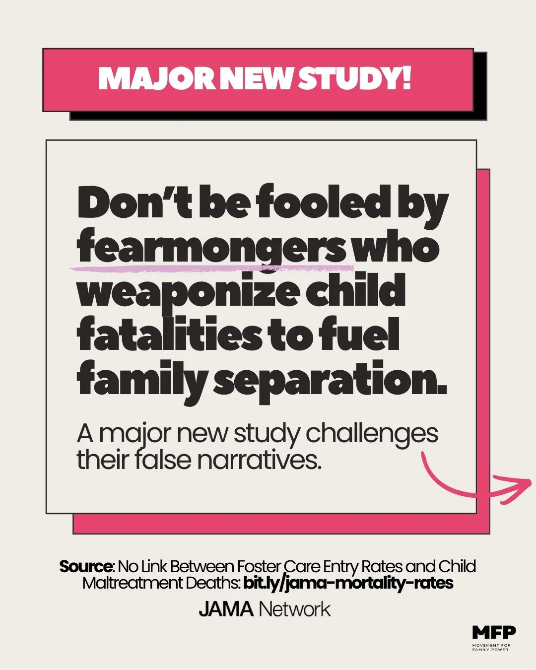 Don&rsquo;t be fooled by fearmongers who weaponize child fatalities to fuel family separation. A major new study challenges their false narratives. ⬆️

Researchers examined 10 years of data from all 50 states and here&rsquo;s what they found: child d