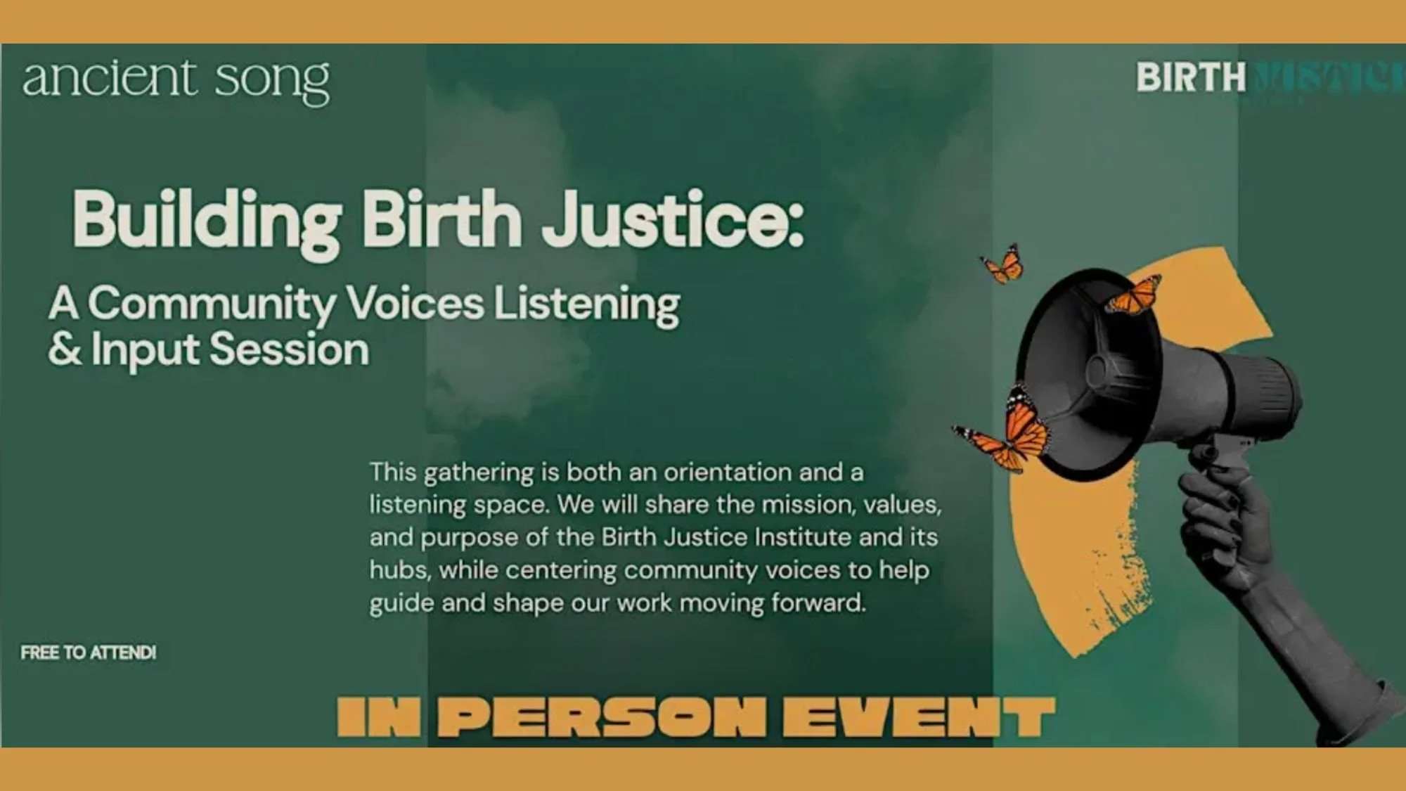 Building Birth Justice: A Community Voices Listening & Input Session