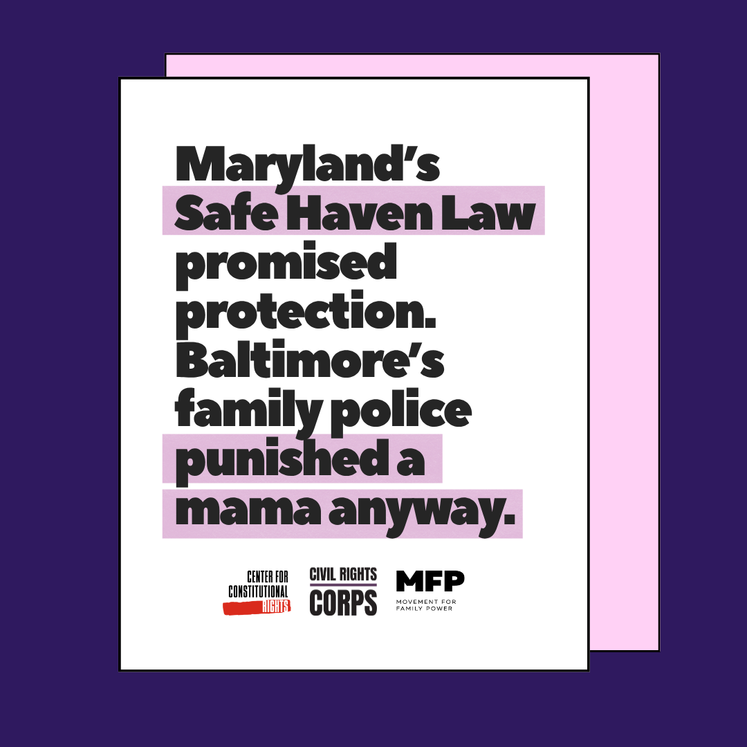 Amicus Briefs Challenging Maryland’s Use of Family Policing to Punish New Parents Who Use State’s Safe Haven Law