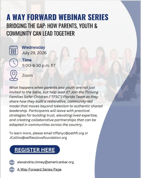 PATH: A Way Forward Webinar Series Bridging The Gap: How Parents, Youth &amp; Community Can Lead Together