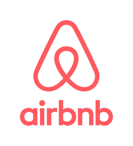 Airbnb logo with stylized 'A' symbol above the company name in lowercase letters.