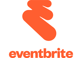 Eventbrite Logo with Orange squiggle and brand name also in orange