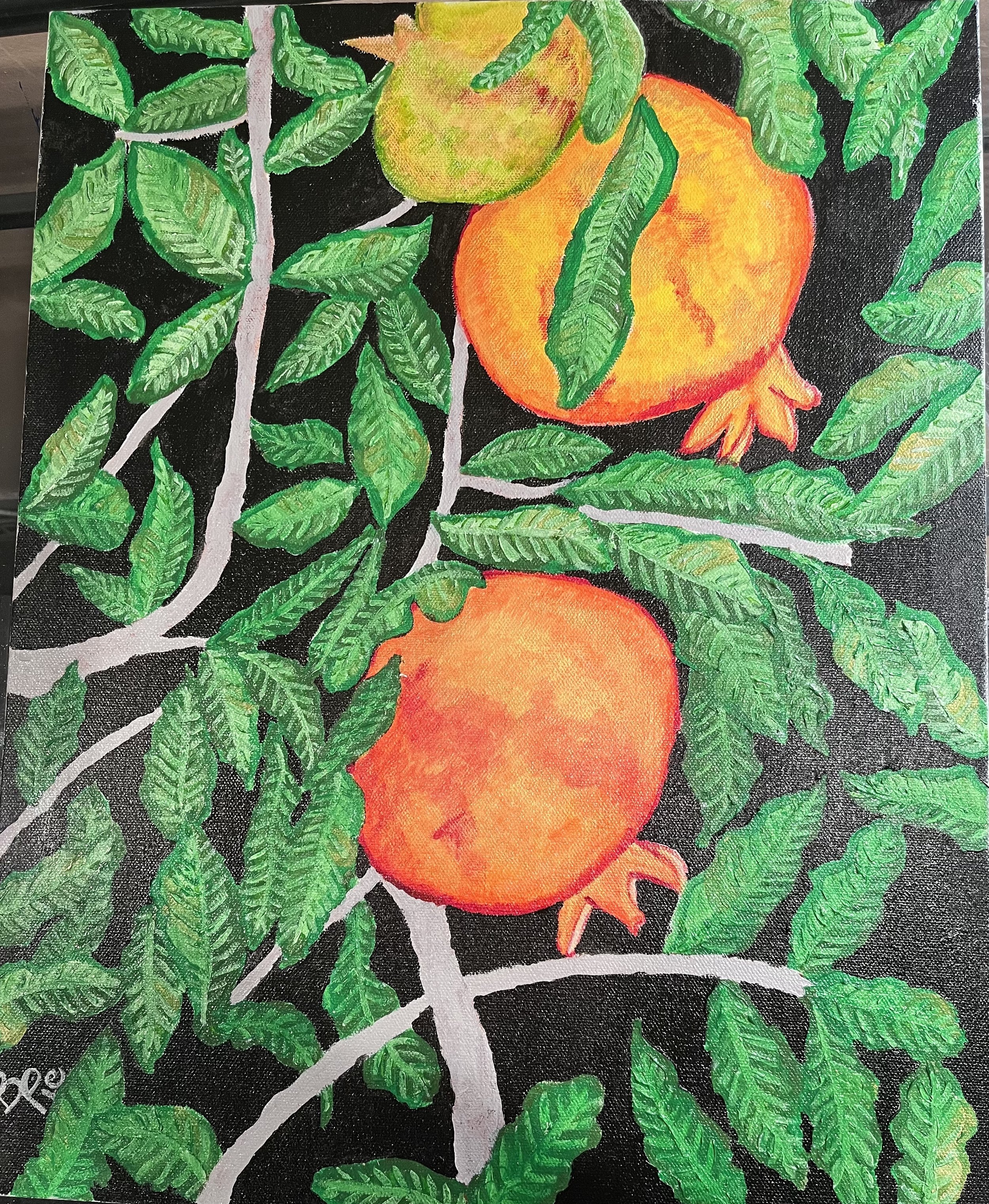 pomegranates_20x16in_AcryliconBoxFrame_BrendaPieczenik.jpg