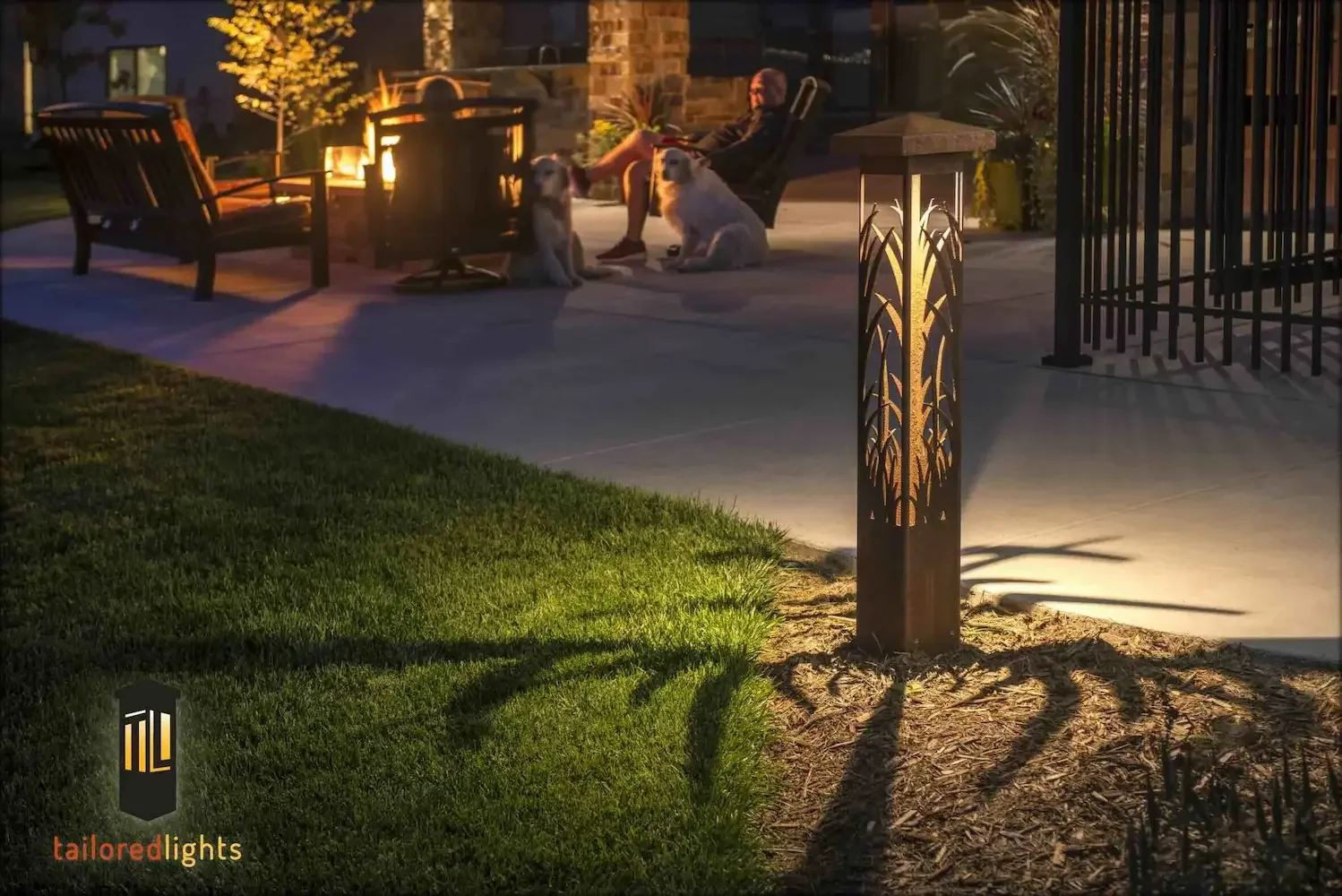Illuminate your outdoor space with modern bollard lights that enhance both safety and style along patios.