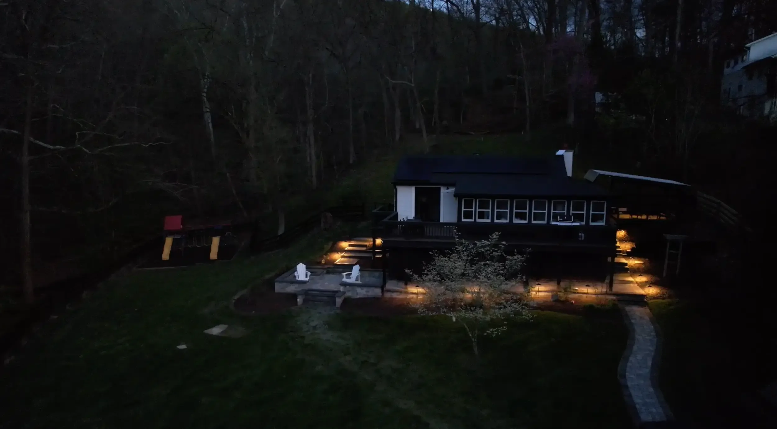 A Dark Sky Compliant Outdoor Lighting Project on the Shenandoah River