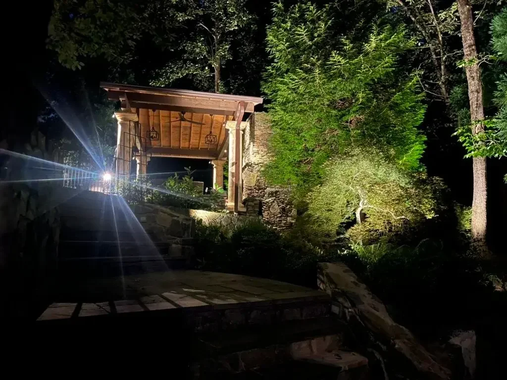 Great Falls pavilion and landscape lighting.