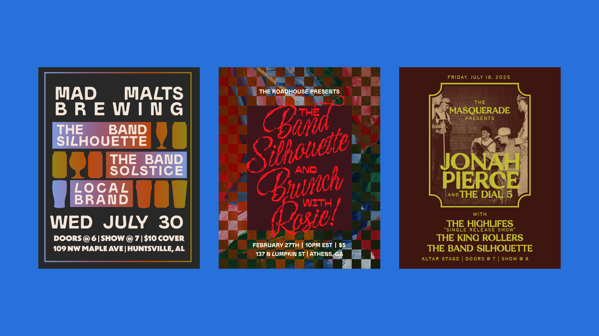 The Band Silhouette: Show Posters