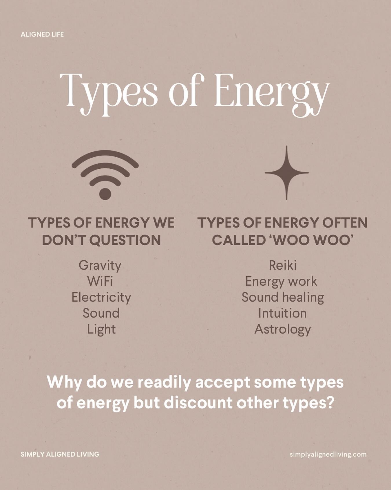 We don&rsquo;t question certain types of energy&mdash;like WiFi, electricity, or gravity&mdash;even though we can&rsquo;t see them.

But we so easily discount other unseen energies&mdash;like emotion, intuition, or healing work&mdash;as &ldquo;woo wo