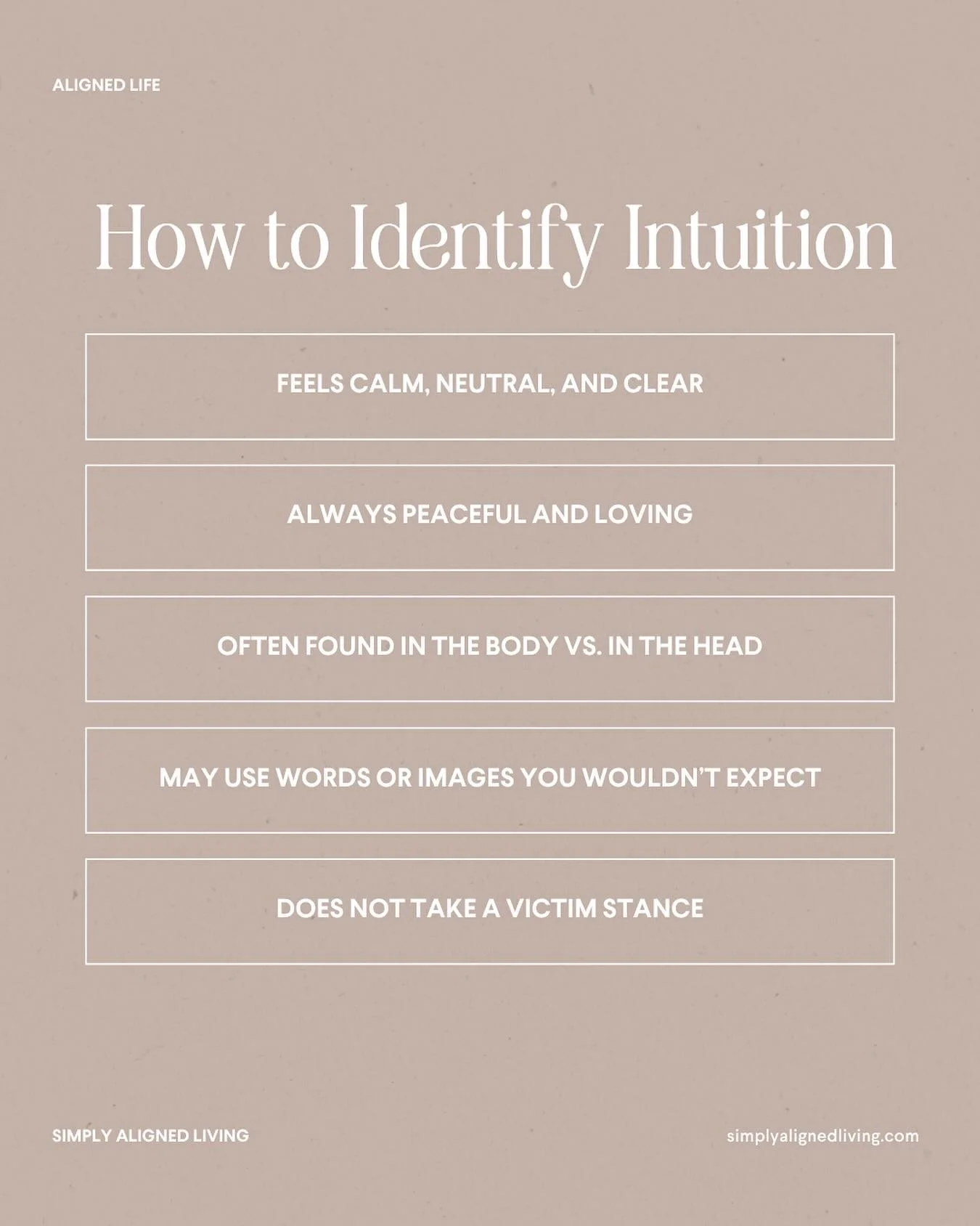 Intuition doesn&rsquo;t shout &mdash; it whispers.
 It speaks in sensations, calm knowing, or gentle inner nudges that feel peaceful rather than pressured.

Here&rsquo;s how you can begin to recognize it ⤵️

🪄 Feels calm, neutral, and clear Even whe
