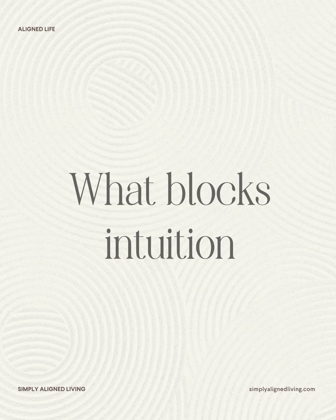 Your intuition is always speaking &mdash; but sometimes the signal gets fuzzy.
 Not because it&rsquo;s gone&hellip; but because there&rsquo;s interference.

Here are a few common blocks I see and have experienced myself:

1️⃣ Unprocessed emotions &md