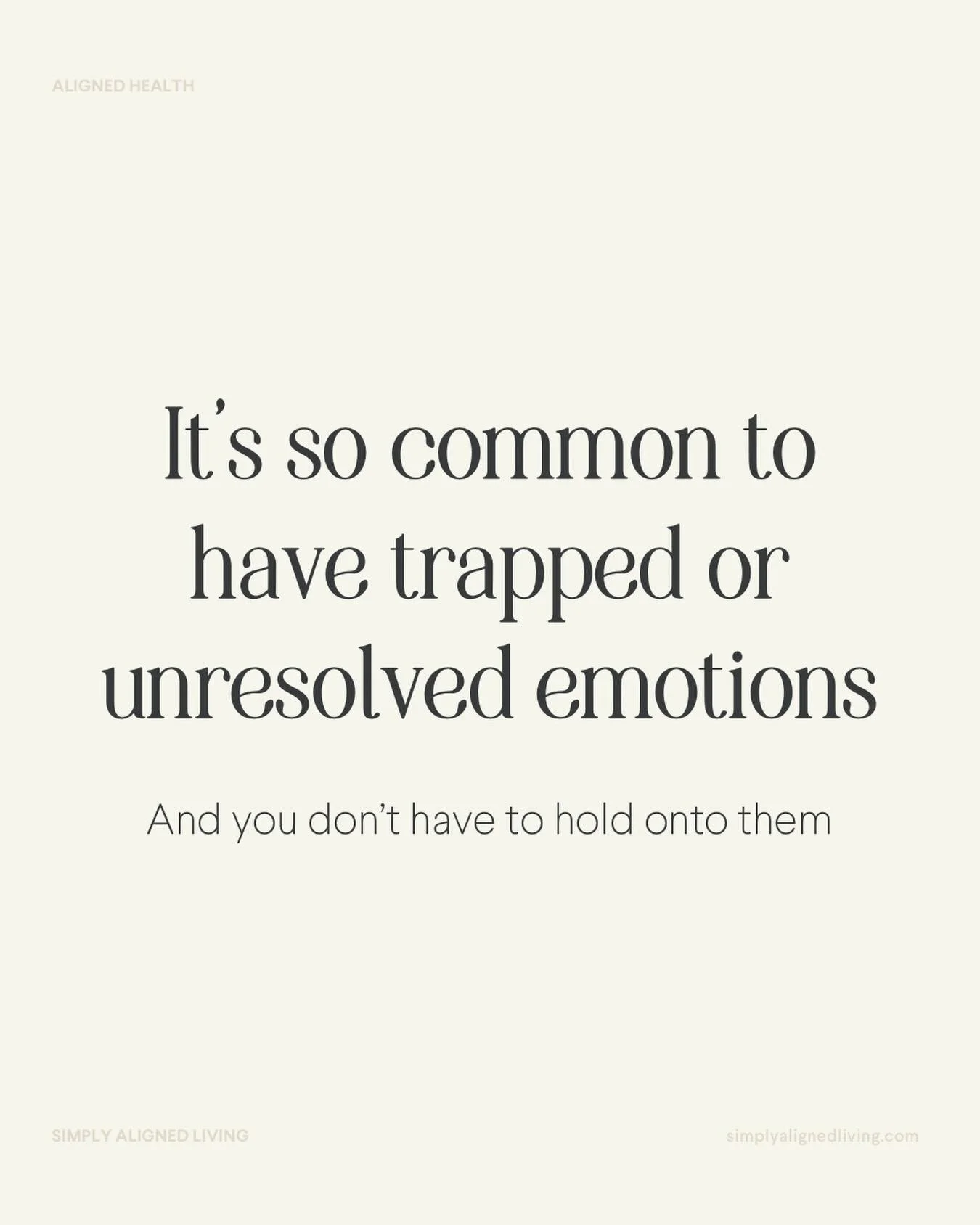 It&rsquo;s incredibly common to carry trapped or unresolved emotions, and not because you&rsquo;re doing something wrong.

Why do emotions get stuck?
Because our lives move fast.
Because we override our feelings to get through the day.
Because we&rsq