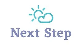 Illustration of a sun and cloud above the text 'Next Step'.